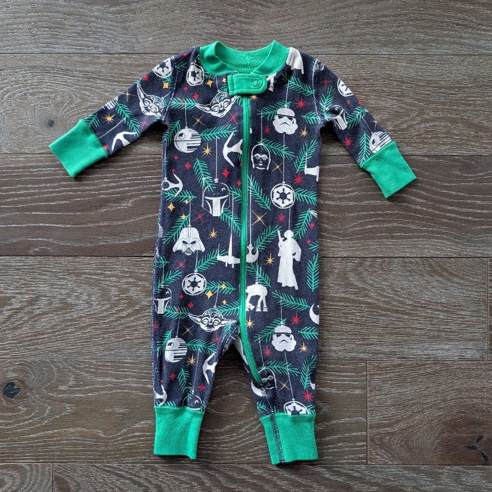 Hanna Andersson Star Wars Baby Zip Sleeper In Star Wars Holiday Size 0-3 Months